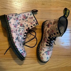 Floral Print Doc Martens